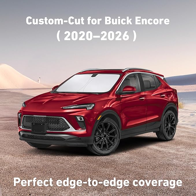 Econour Windshield Sunshade for Buick Encore 2020-2024 2025 2026, Sun Visor for Front Windshield & Window Sun Shade Cover, UV Heat Blocker & Protector, Car Accessories