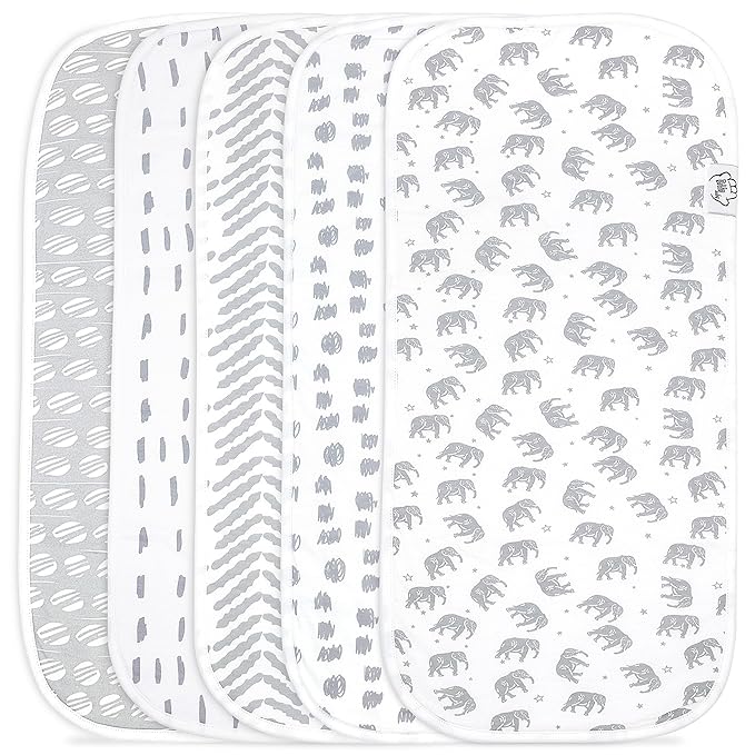Baby Burp Cloths - Double Layered Top Layer 100% Cotton and Bottom Layer 100% Polyester Fleece Absorbent Burping Cloth Extra Absorbent Baby Burp Cloth Extra Soft for Boys and Girls