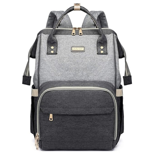 Diaper Bag Backpack for Women, Baby Bags for Girls,Diaper Bag with Changing Pad, and Insulated Pockets (Dark Grey +Light Grey)