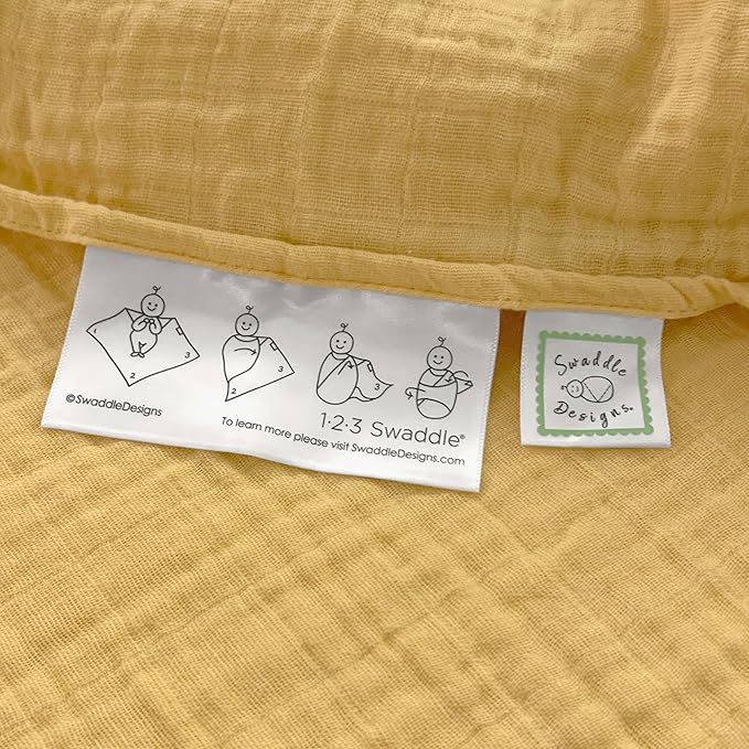 SwaddleDesigns Cotton Muslin Swaddle Blankets for Babies, Set of 4, Neutral Receiving Blankets for Newborn, Baby Registry & Gift, 46x46 inches, Tuscan Sunset