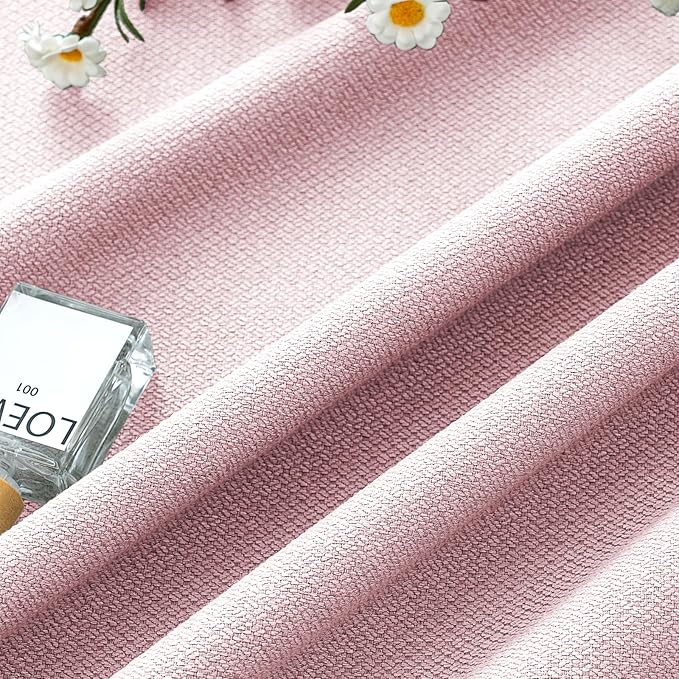 PrinceDeco Blackout Curtains for Bedroom – 100% Light Blocking Thermal Insulated Curtains 63 inch Length, Noise Reducing Energy Saving Drapes for Living Room, Nursery, Grommet,55" W x63 L, Baby Pink