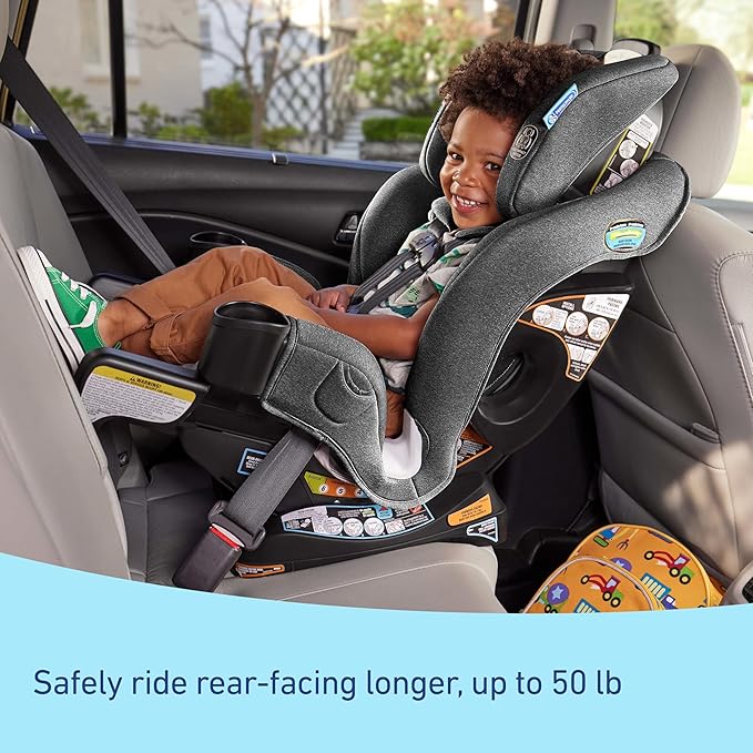Graco Extend2Fit Convertible Baby Car Seat, Rear and Forward Facing, Adjustable Extension Panel for Extra Legroom, Cullen