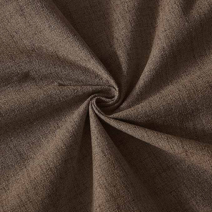 RYB HOME 100% Blackout Curtains 102 Inch Long, Thermal Insulated Window Curtains for Bedroom/Living Room/Dining/Sliding Glass Door, Privacy Assured Farmhouse Home Decor, W52 x L102, Coffee, 2 Panels