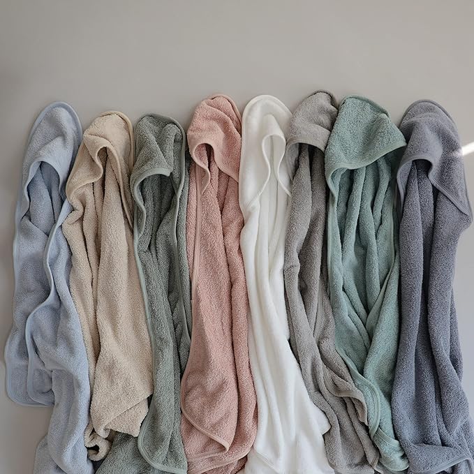mushie Baby Hooded Towel | Organic Cotton (Moss)