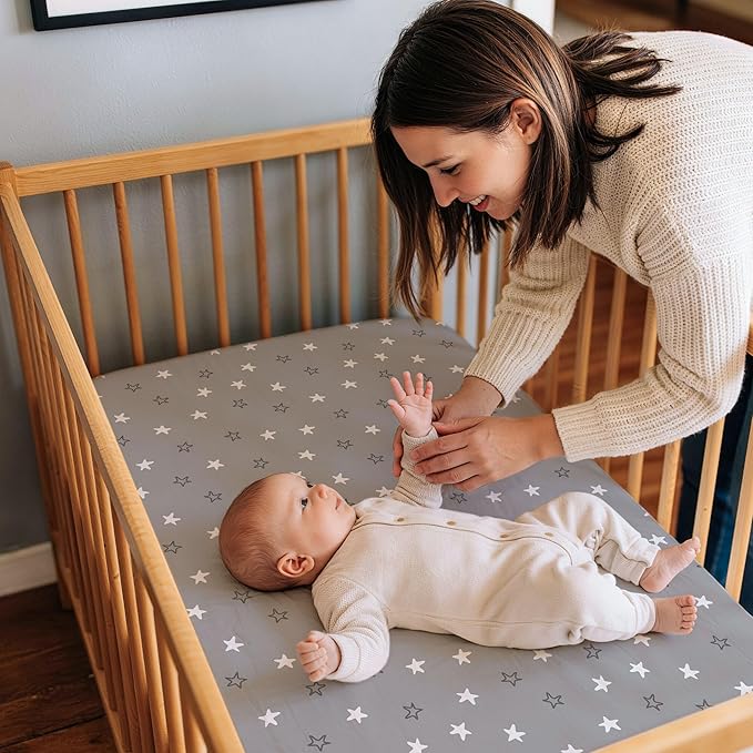 Baby Delight Bassinet Sheets 33x20 for Newton,Airclub,Maxi COSI,Angelbliss,Dream on Me,Mika,Harppa,Amke,ezebaby Rectangle Bassinet Mattress - Navy Blue Planet 3 Pack Boy