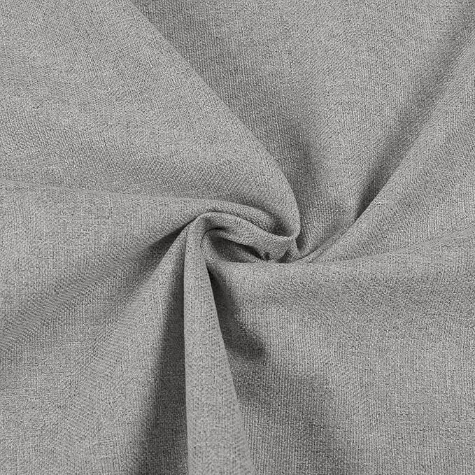 ChadMade 108 Inches Long Blackout Curtains, Privacy Protection Drapes Rod Pocket Back Tab Hook Belt Flat Hooks Curtains for Bedroom Windows, Light Grey, 2 Panels, 50 W x 108 L Inch