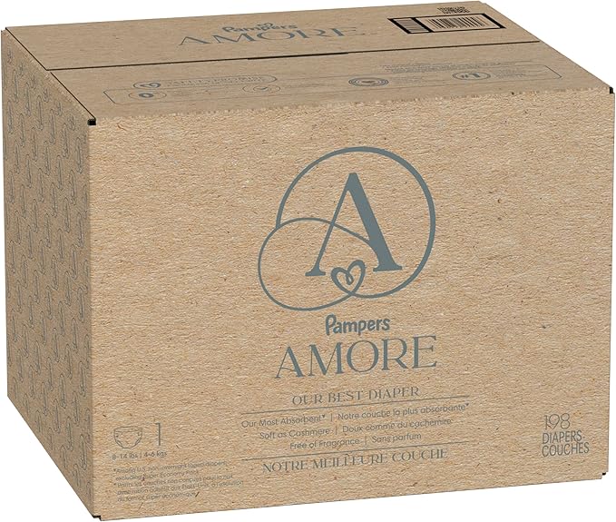 Pampers Amore, Size 1 (8-14 lbs), 198 Count, Our Best Diaper