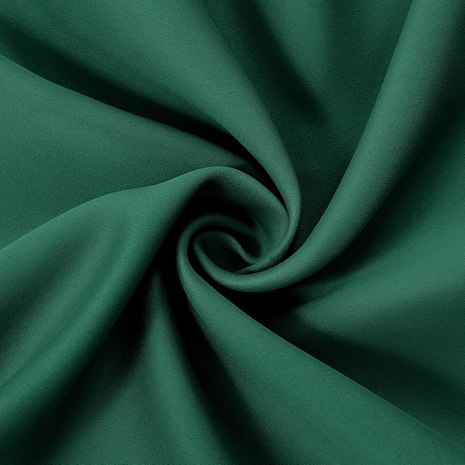 LEMOMO Green Thermal Blackout Curtains/40 x 72 Inch/Set of 2 Panels Room Darkening Curtains for Bedroom and Living Room