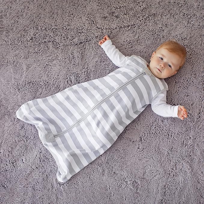 Mama Cheetah Baby Sleep Sack 0.5 TOG, Organic Cotton Baby Wearable Blanket with Two-Way Zipper, Swaddle Transition Baby Sleeping Bag for Newborn Infant Toddler Boy Girl, 6-12 Months