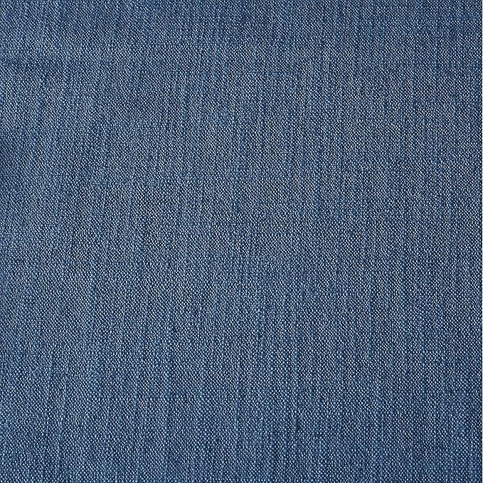 ChadMadeBlackout Linen Curtain for Traverse Rod Pole in Living Room Bedroom Grommet Header Drape for Sliding Patio Door Windows 100Wx96L, 1 Panel, Navy Blue, Tallis Collection