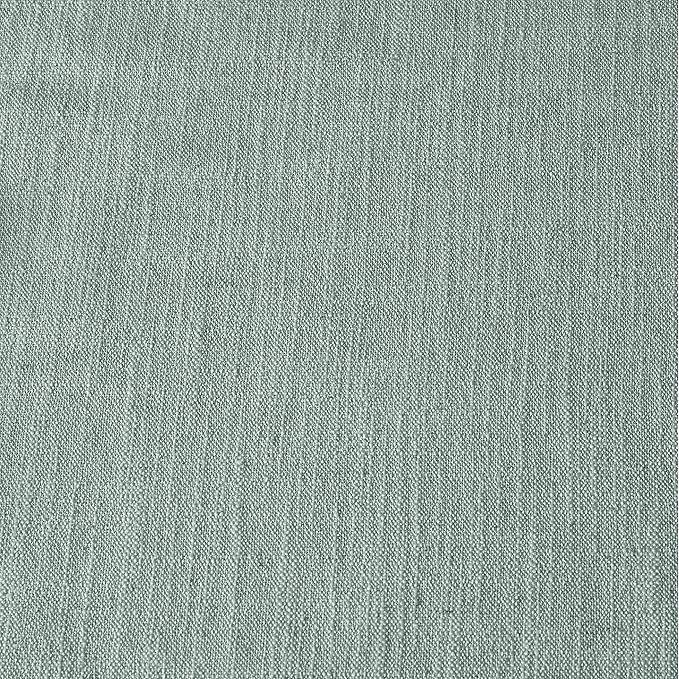ChadMade Solid Color Faux Linen Grommet Curtian 84 Inch Length Drape Blackout Room Darkening Linen Drapery for Small Windows Doors Bedroom Living Room 50Wx84L, 1 Panel, Pale Blue, Tallis Collection